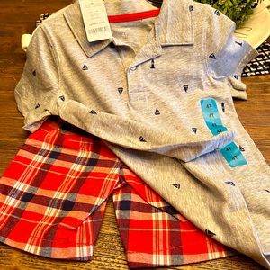 Boys Boat Shorts/Tee Set 4T